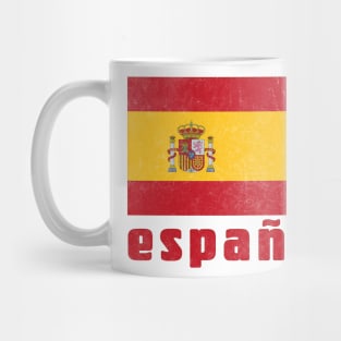 Espana / Spain  Retro Faded Style Flag Design Mug